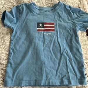 Life is good American flag size 4T